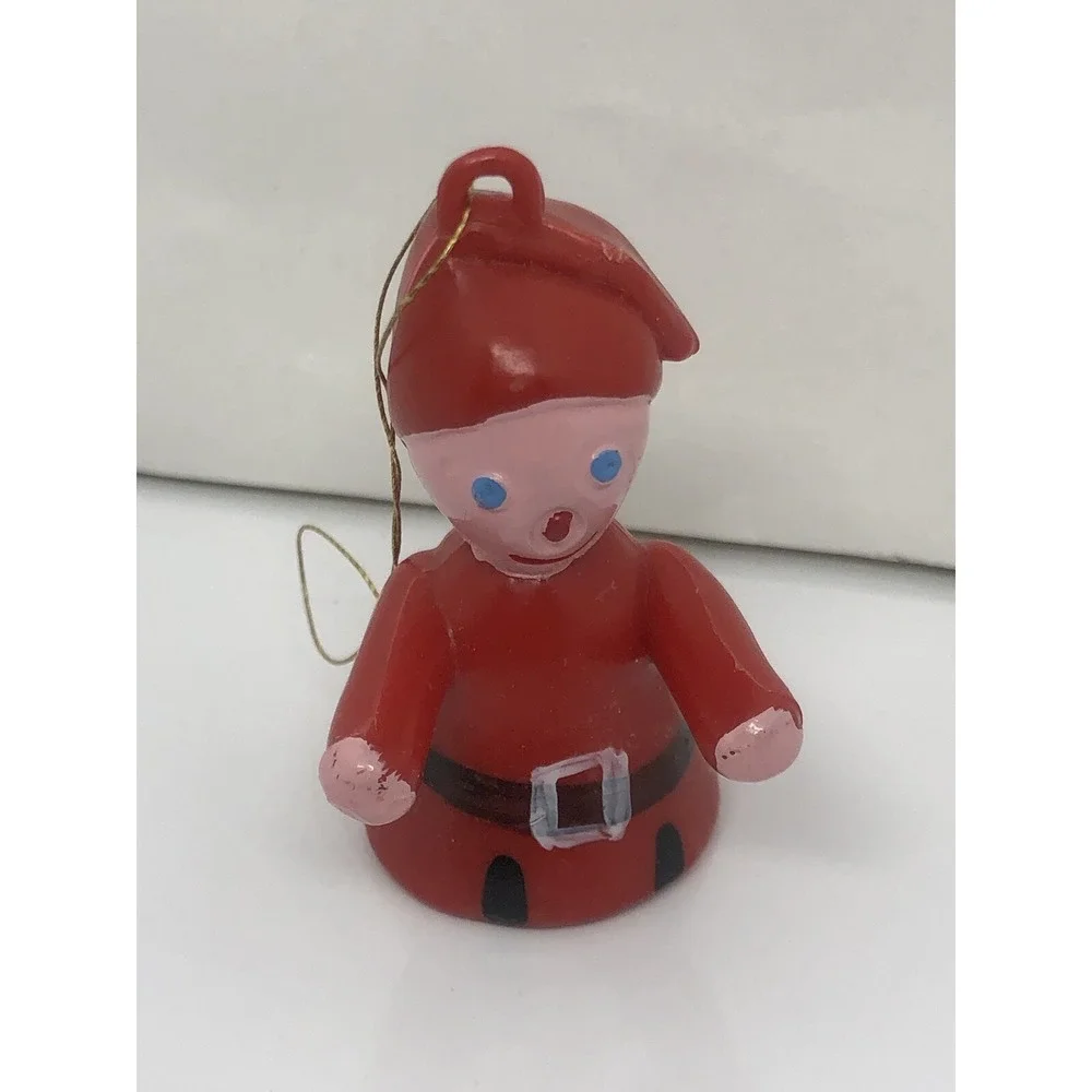 Vintage Hard Plastic JSNY Hong Kong Christmas Ornament‎ Elf 2